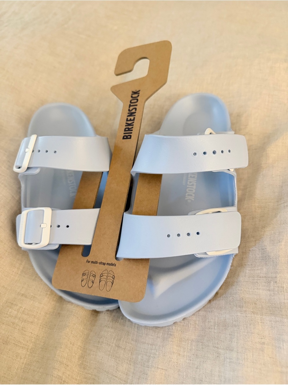 Birkenstock baby blue Arizona EVA Slide Sandals size 40 new in wrapper